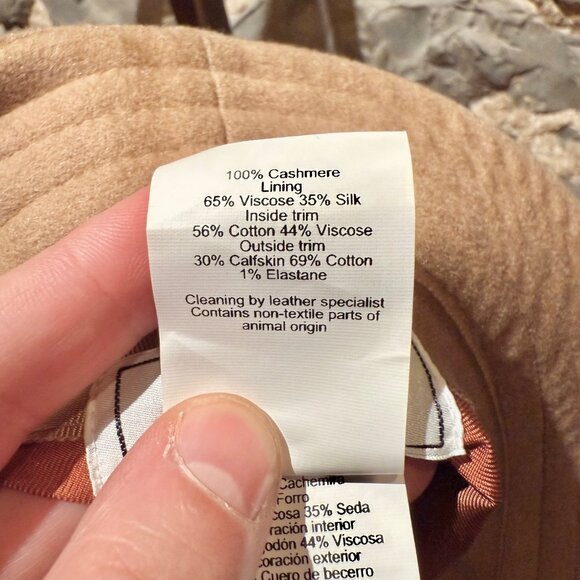 Hermès Harper H Sellier Beige Cashmere Bucket Hat - Picture 12 of 13